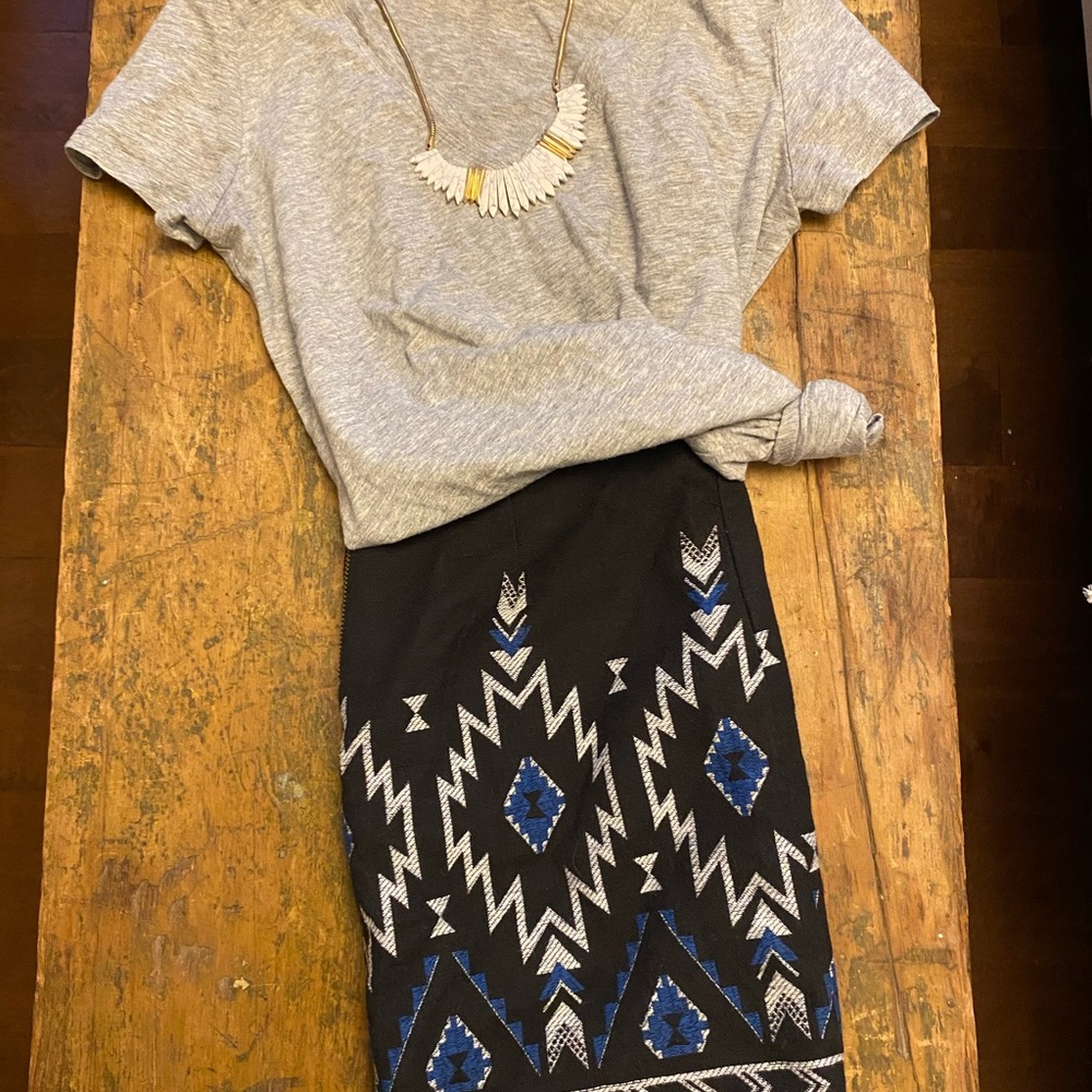 Aztec Patterned Mini Skirt